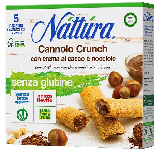 Nattura Cannolo Crunch Con Cacao E Nocciole 5 X 25 G - Lovesano