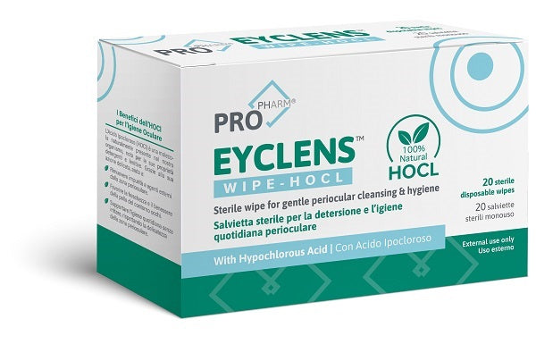Eyclens Wipe Hocl 20 Bustine