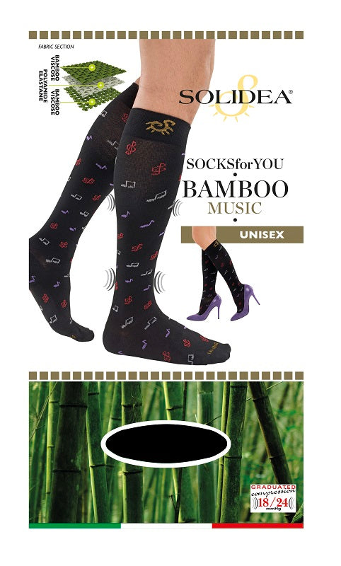 SOCKS FY Bamboo Music 1-S Nero - Lovesano