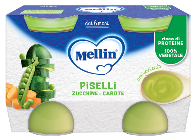 Mellin Omogeneizzato Piselli E Carote 2 Pezzi Da 130 G - Lovesano