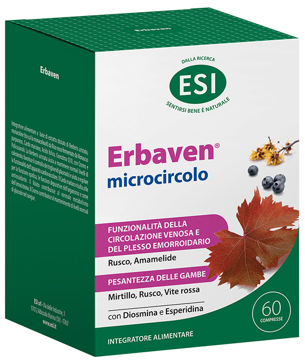 Esi Erbaven Microcircolo 60 Compresse Senza Glutine - Lovesano