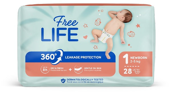 Freelife Sirius Pannolini Newborn 28 Pezzi