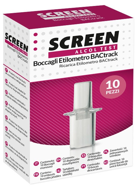 Screen Alcol Test Boccagli Etilometro Bactrack Ricarica 10 Pezzi - Lovesano