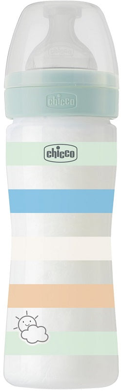Chicco Biberon Wb Pp Azzurro Da 250 Ml M Silicone - Lovesano