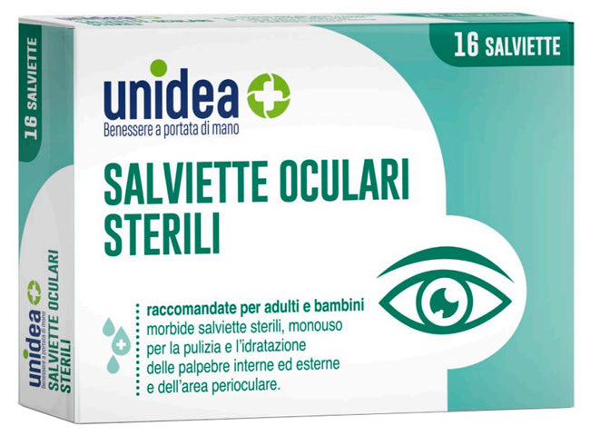 Salviette Oculari Unidea 16 Pezzi Sterili Monouso - Lovesano