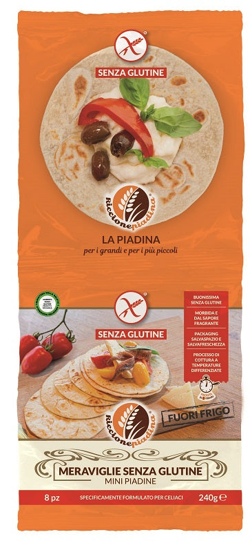 Meraviglie Senza Glutine Mini Piadine Fuori Frigo 8 Pezzi Da 30 G - Lovesano