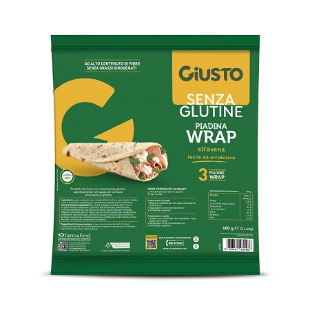 GIUSTO S/G WRAP AVENA 3X60G - Lovesano