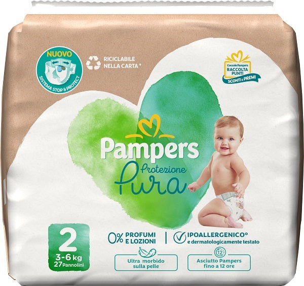 Pampers Protezione Pura Mini Pannolini 27 Pezzi - Lovesano
