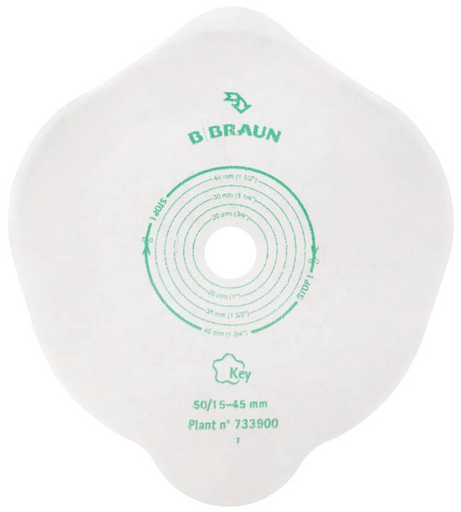 Placca Piana Flexima Key 40 Mm Con Protettore Cutaneo Idrocolloidale E Flangia 5 Pezzi - Lovesano