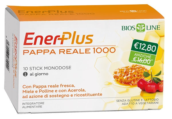 Enerplus Pappa Reale 1000 10 Stick Monodose Da 10 Ml