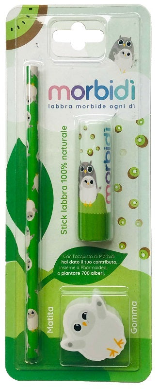 Morbidi' Kit Disegno Kiwi Stick Labbra + Matita + Gomma Da Cancellare - Lovesano