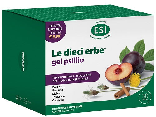 Esi Le Dieci Erbe Gel Psillio 30 Bustine - Lovesano