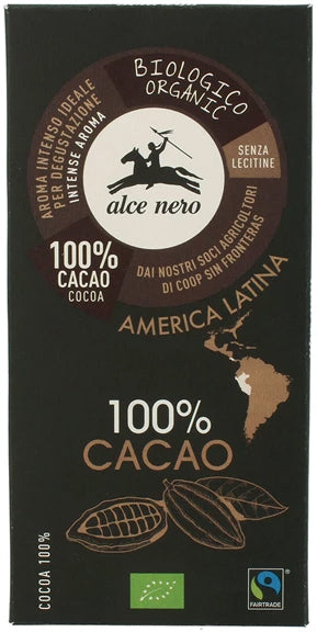 ALCE NERO Tavoletta Cioccolato ExtraFondente 100% - Lovesano