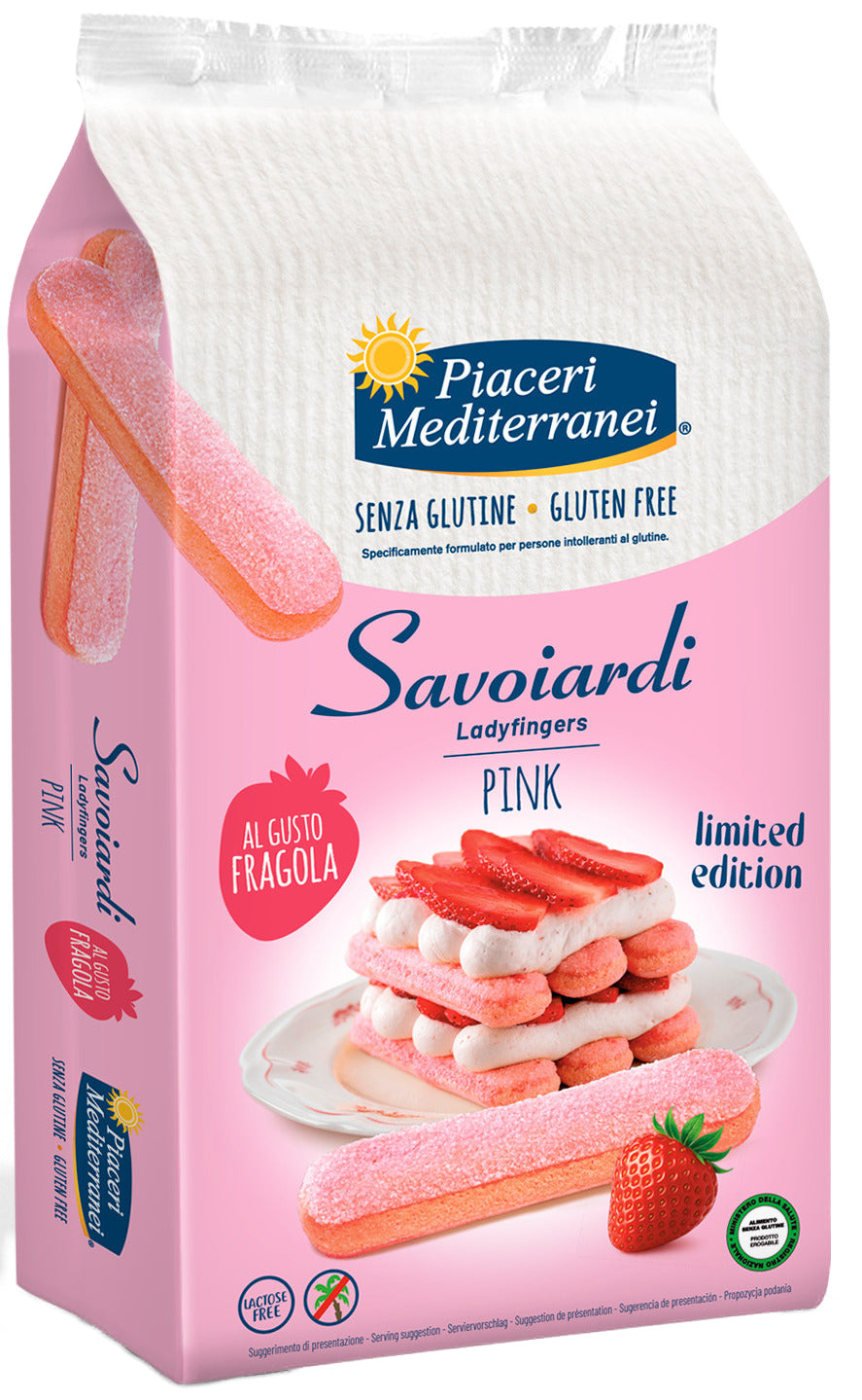 Piaceri Mediterranei Savoiardi Pink Limited Edition 180 G Gusto Fragola Senza Lattosio Senza Glutine