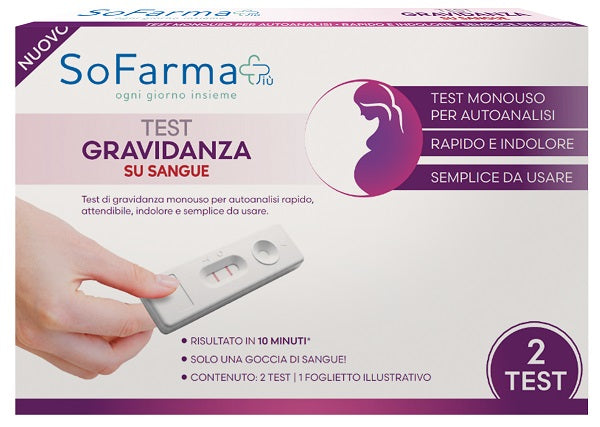 Test Gravidanza Su Sangue Sofarmapiu' Autodiagnostico 2 Pezzi
