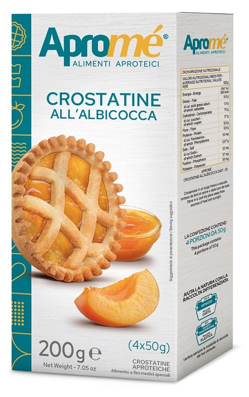 Aprome' Crostatine Albicocca 4 Pezzi Da 50 G - Lovesano