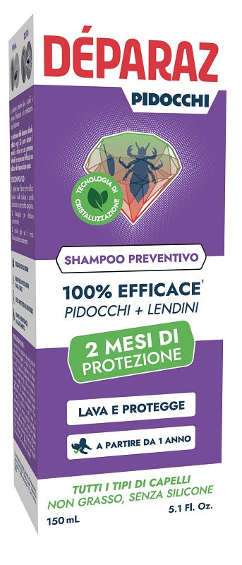 Deparaz Shampoo Preventivo Anti Pidocchio 150 Ml