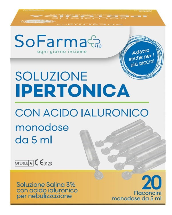 Soluzione Ipertonica 3% Acido Ialuronico 20 Flaconi 5 Ml Sofarmapiu' - Lovesano