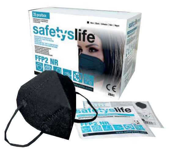MASCH.FFP2 AD SAFETYSLIFE COL.NE - Lovesano