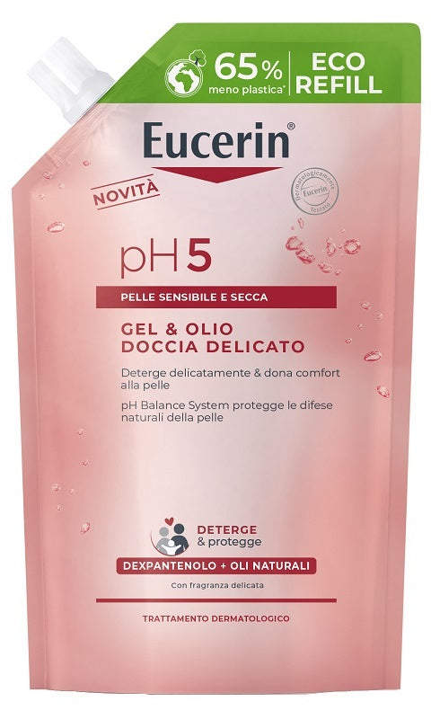 Eucerin Gel & Olio Doccia Delicato 400 Ml Refill - Lovesano