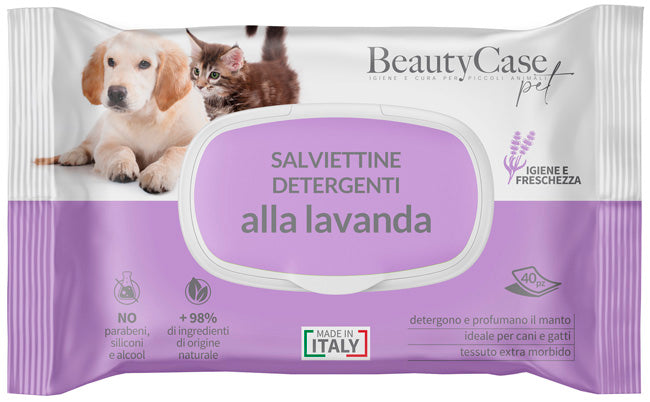 Beautycase Pet Salviettine Detergenti Alla Lavanda Flow Pack 40 Pezzi