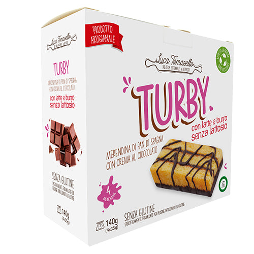 Turby Merendina Pan Di Spagna Con Crema Cioccolato 4 Pezzi Da 35 G - Lovesano