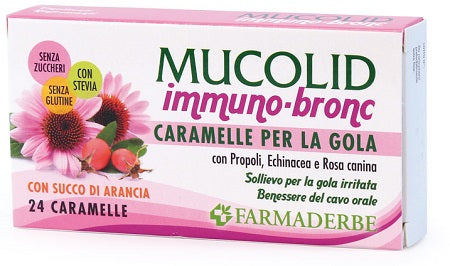 Mucolid Bronc Immuno 24 Caramelle Gusto Arancia - Lovesano