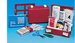 Cassetta Pronto Soccorso Minikit Per Casa, Ufficio E Tempo Libero. Contenitore In Abs Antiurto E Con Supporto Per Il Fissaggio Alla Parete - Lovesano