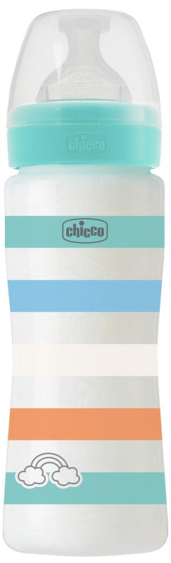 Chicco Biberon Wb Pp Azzurro Da 330 Ml Vel Silicone - Lovesano
