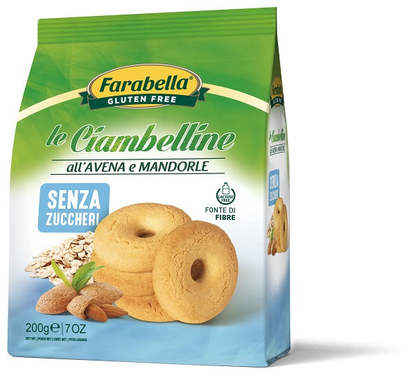 Farabella Ciambelline Senza Zucchero All'avena E Mandorle 200 G - Lovesano
