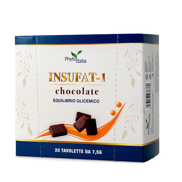 Insufat-1 Chocolate 20 Tavolette Da 7,5 G Con Edulcorante Senza Zuccheri Aggiunti