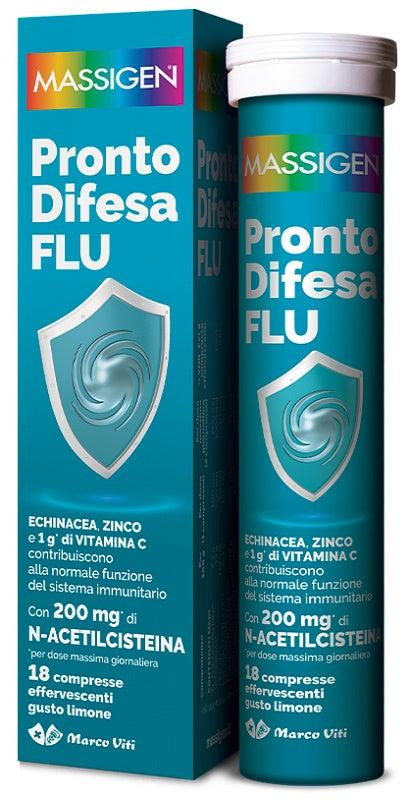 Massigen Pronto Difesa Flu 18 Compresse Effervescenti - Lovesano