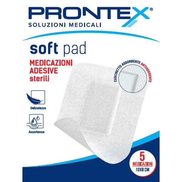 Medicazione Adesiva Sterile Prontex Soft Pad 10x8 Cm 5 Pezzi - Lovesano