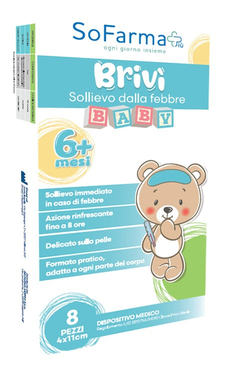 Brivi' Sollievo Dalla Febbre 4x11 Cm 8 Pezzi Sofarmapiu'