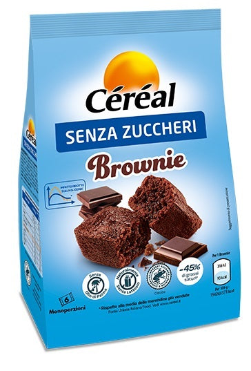 Cereal Brownie Senza Zucchero 6 Pezzi 25 G Naturalmente Senza Lattosio