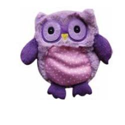 WARMIES PELUCHE TERM GUFO VIOLA - Lovesano