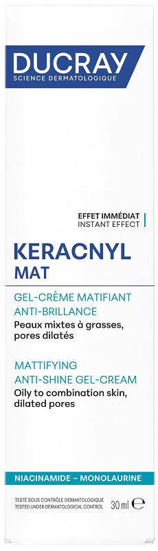 Keracnyl Mat Gel Crema Opacizzante Effetto Anti-lucido Pelle Mista-grassa Pori Dilatati 30 Ml