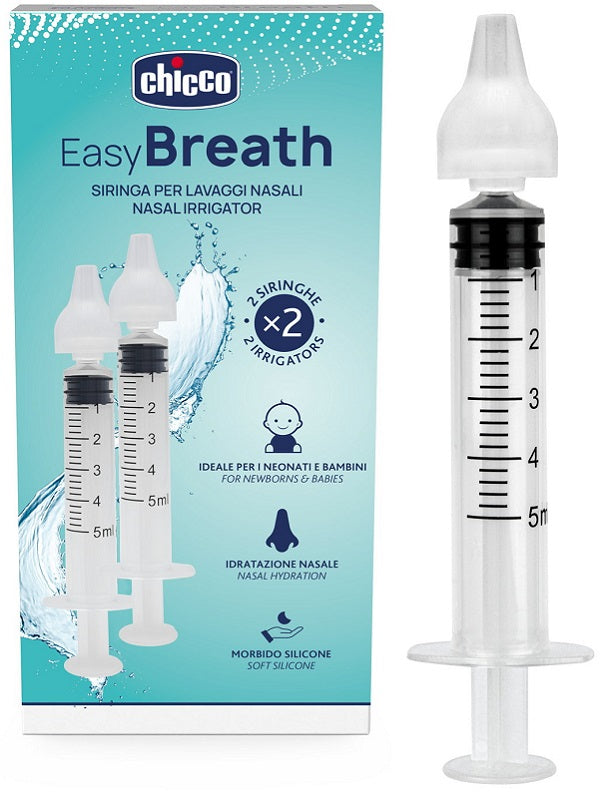 Siringa Nasale Lavaggi Easy Breath Chicco 2 Pezzi - Lovesano