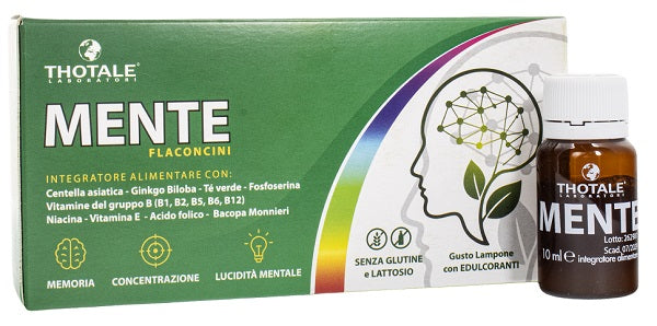 Thotale Mente 10 Flaconcini 10 Ml Gusto Lampone Senza Glutine Senza Lattosio Con Edulcoranti - Lovesano