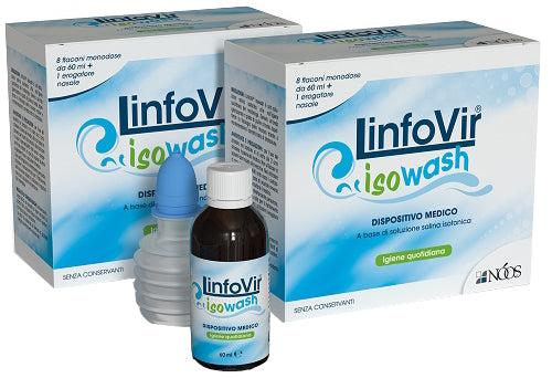 Soluzione Salina Isotonica Linfovir Isowash 2 Astucci Da 8 Flaconi Da 60 Ml - Lovesano