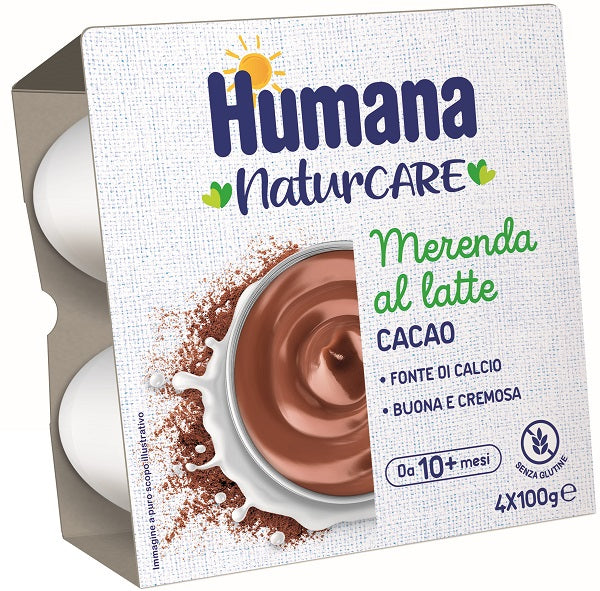 Humana Merenda Cacao 4 Vasetti Da 100 G - Lovesano