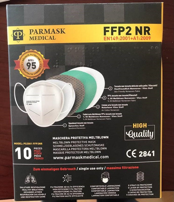 Mascherina Ffp2 Ps2001 Ne 10pz - Lovesano