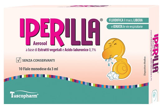 Aerosol Iperilla 10 Fiale Monodose Da 3 Ml A Base Di Estratti Vegetali E Acido Ialuronico 0,1% - Lovesano