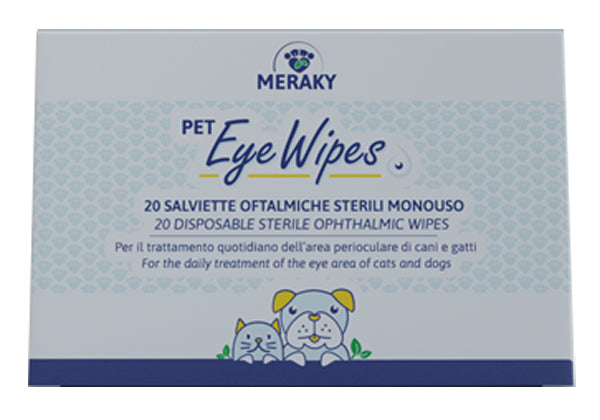 Pet Eye Wipes Salviette Oftalmiche Sterili 20 Pezzi - Lovesano
