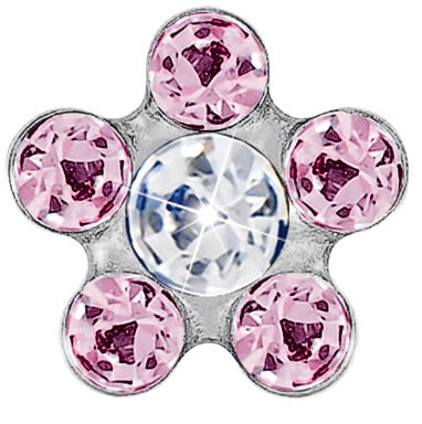 FIORE 6MM ROSA/PUNTO CRISTALLO - Lovesano