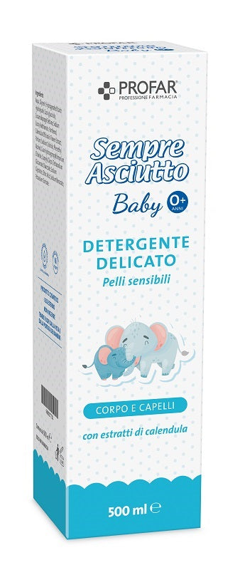 Profar Sempre Asciutto Detergente Delicato Corpo Capelli Baby 500 Ml - Lovesano