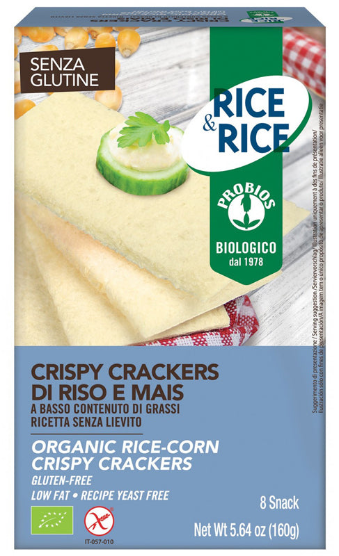 RICE & RICE Crispy Crackers Riso Mais 8x20g - Lovesano