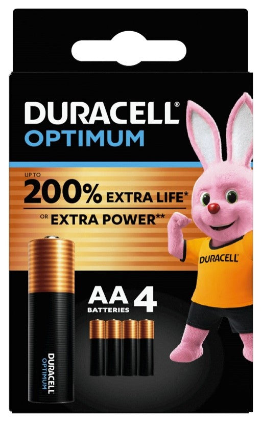 DURACELL PILE OPTIMUM AA B4 16PZ - Lovesano