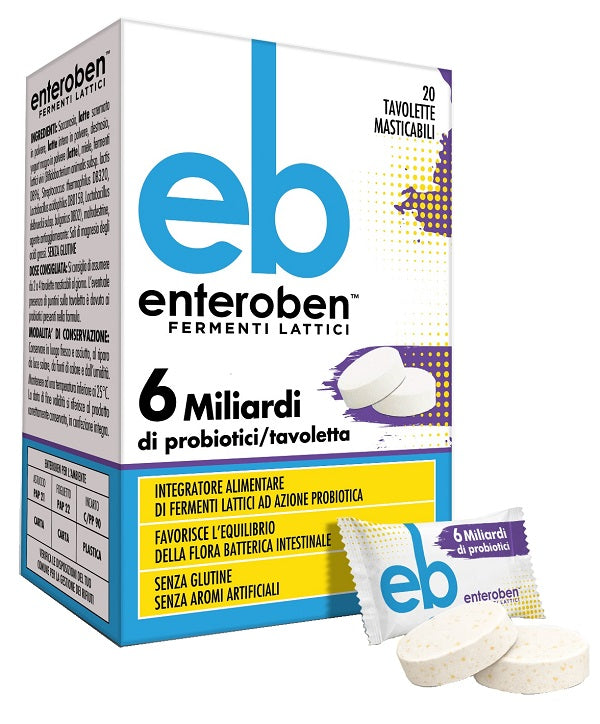 Enteroben 6 Miliardi 20 Tavolette Masticabili - Lovesano