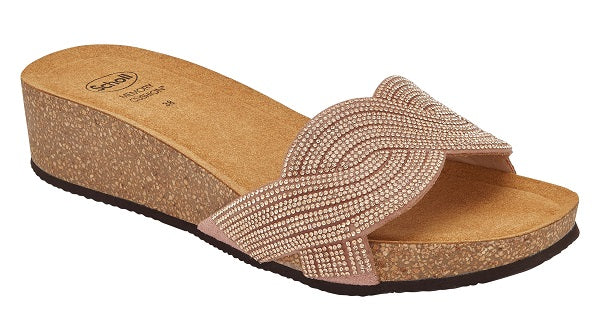 Calzatura Vegas Low Microfibre+strass W Rose Gold 37 - Lovesano